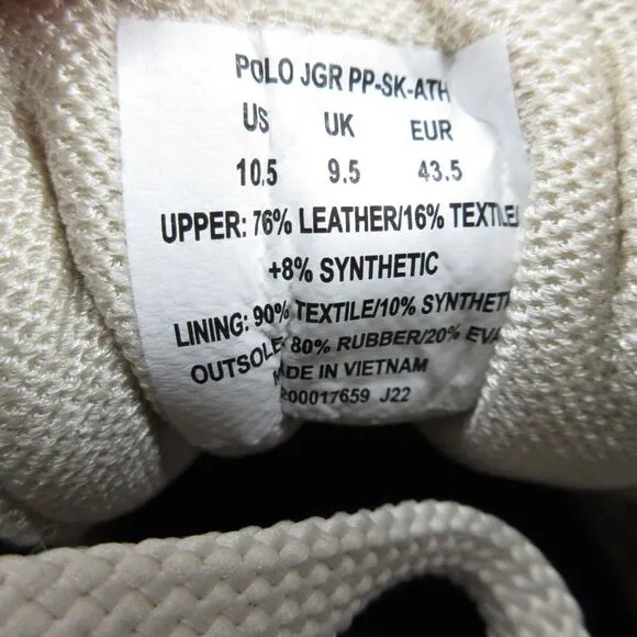 Polo Ralph Lauren Jogger Suede Mesh Shoes Sneakers Mens 10.5 Navy Teak‎ Brown