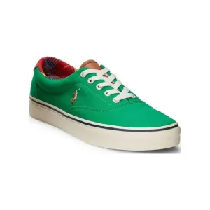 Polo Ralph Lauren Keaton Pony Canvas Leather Trim Sneakers Shoes 9 D New