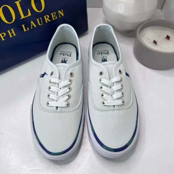 Polo Ralph Lauren Keaton Pony Low-Top Canvas Sneaker Light Blue Men 8.5D NWB