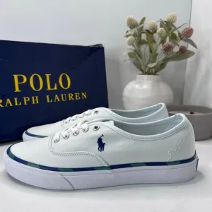 Polo Ralph Lauren Keaton Pony Low-Top Canvas Sneaker Light Blue Men 8.5D NWB