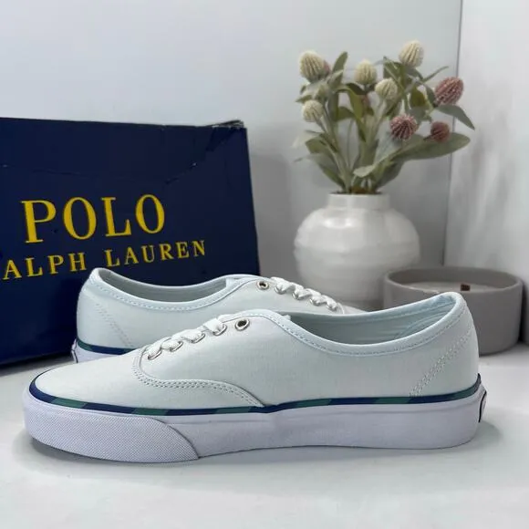 Polo Ralph Lauren Keaton Pony Low-Top Canvas Sneaker Light Blue Men 8.5D NWB