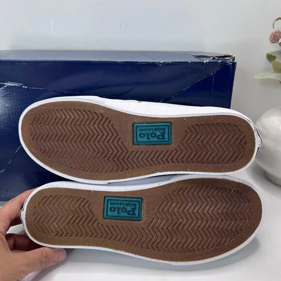 Polo Ralph Lauren Keaton Pony Low-Top Canvas Sneaker Light Blue Men 8.5D NWB