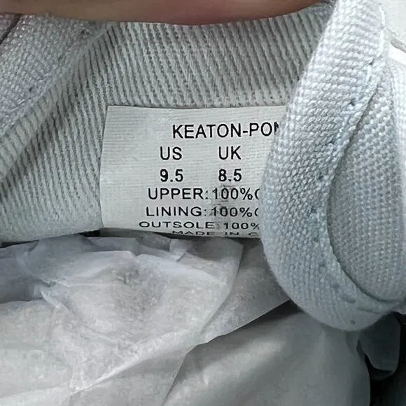 Polo Ralph Lauren Keaton Pony Low-Top Canvas Sneaker Light Blue Men 9.5D NWB