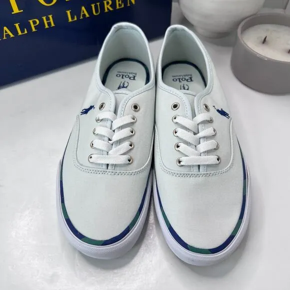 Polo Ralph Lauren Keaton Pony Low-Top Canvas Sneaker Light Blue Men 9.5D NWB