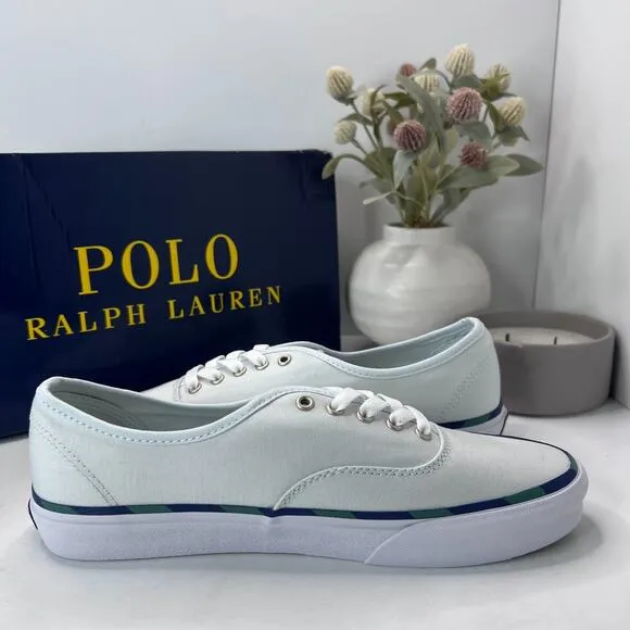 Polo Ralph Lauren Keaton Pony Low-Top Canvas Sneaker Light Blue Men 9.5D NWB