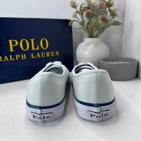 Polo Ralph Lauren Keaton Pony Low-Top Canvas Sneaker Light Blue Men 9.5D NWB