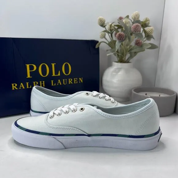 Polo Ralph Lauren Keaton Pony Low-Top Canvas Sneaker Light Blue Men 9.5D NWB