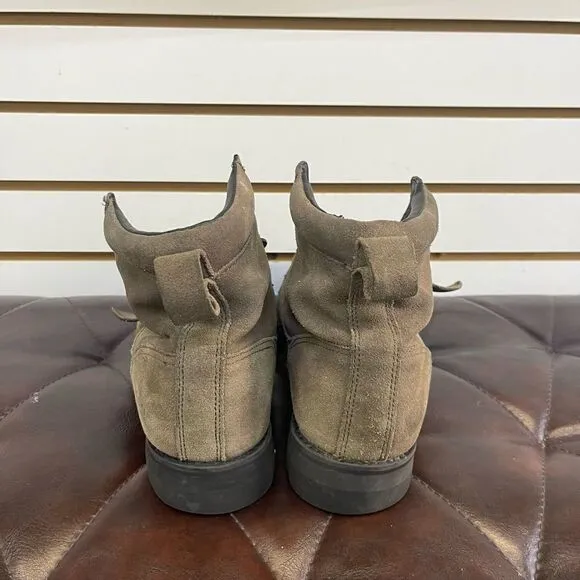 Polo Ralph Lauren Mcalton Boots 11571 Gray Suede Zip Lace up Men's Size 13 D