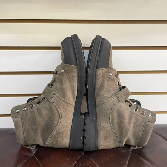 Polo Ralph Lauren Mcalton Boots 11571 Gray Suede Zip Lace up Men's Size 13 D
