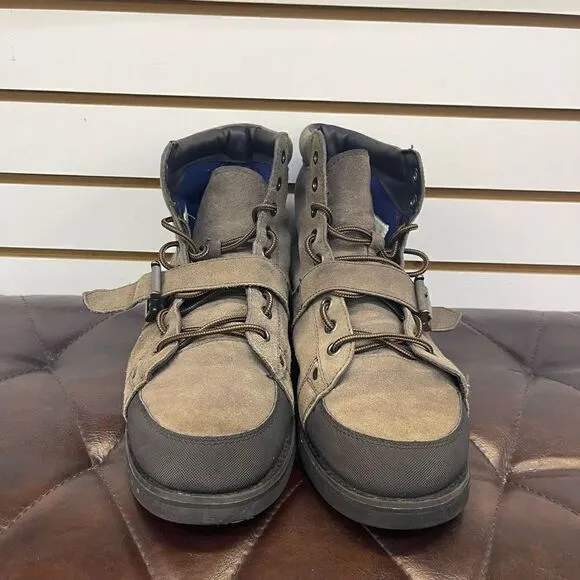 Polo Ralph Lauren Mcalton Boots 11571 Gray Suede Zip Lace up Men's Size 13 D