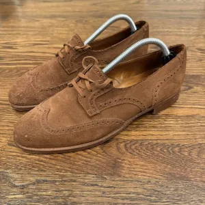 Polo Ralph Lauren Mens Bench Made in England Brown‎ Suede Wingtip Shoes 9.5