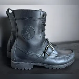 Polo Ralph Lauren Men’s black Ranger boots size 12.5
