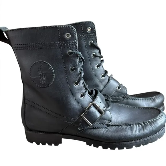 Polo Ralph Lauren Men’s black Ranger boots size 12.5