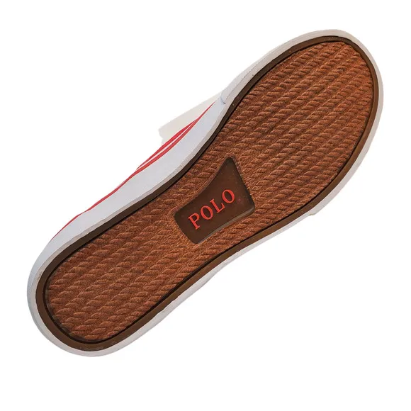Polo Ralph Lauren Men's Shoes Thompson Wash Twill Slip On Sneakers 8D Red