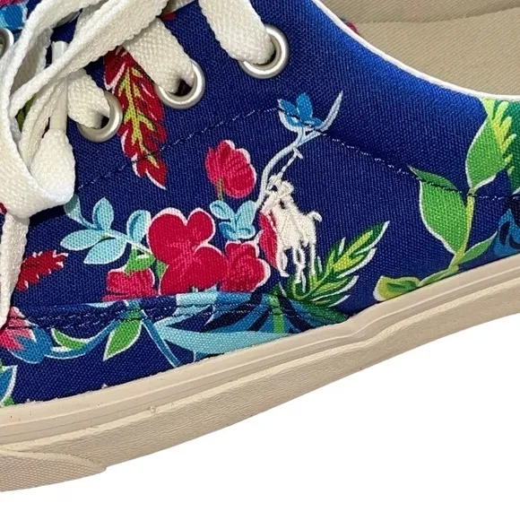 Polo Ralph Lauren Men’s Size 10 Keaton Floral Canvas Sneakers Tropical print NWT