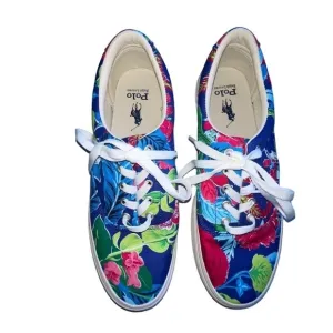 Polo Ralph Lauren Men’s Size 10 Keaton Floral Canvas Sneakers Tropical print NWT