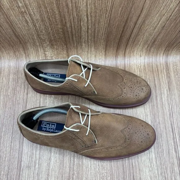 Polo Ralph Lauren Orrick Men's size 11.5 D leather Wingtip Brogue Dress Shoes