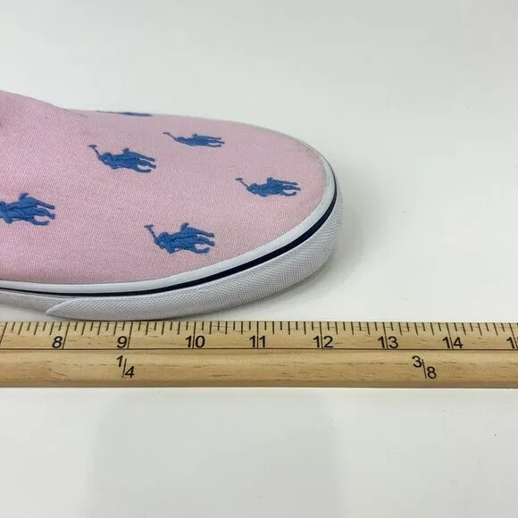 Polo Ralph Lauren Shoes Men's 13D Pink Pony AOP Thompson‎ Slip Ons Preppy