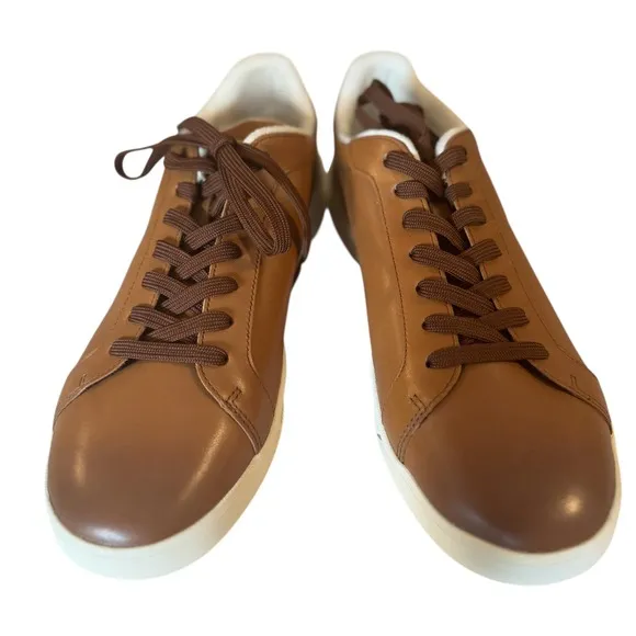 Polo Ralph Lauren Sneakers Men's 11.5 Brown Leather Casual Shoes NWOB Classic