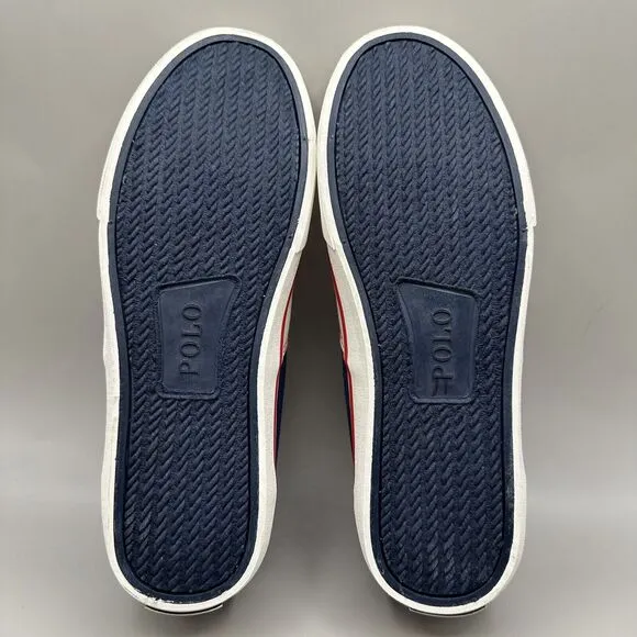 Polo Ralph Lauren Thornton Mens 8D Stars &amp; Stripes Patriotic Flag Canvas Shoes