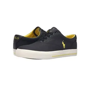 Polo Ralph Lauren Vaughn Matte Black Ripstop Sneaker Deck Shoes