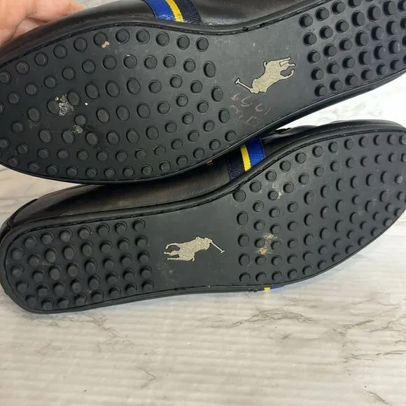 Polo Ralph Lauren Wessel Men's Shoes Size 12D Drivers Buckled Black Leather