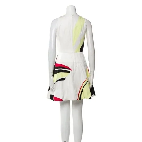 Prada Authentic White Red Black Tank Mini Dress 4 IT 40 Small