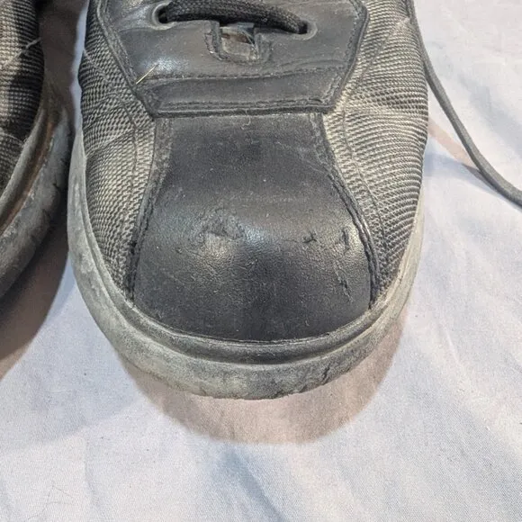 Prada Black Leather and Canvas Sneakers Men Size 9