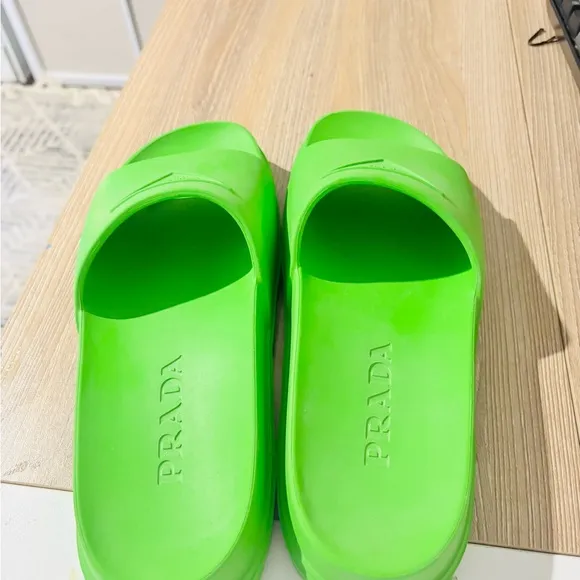 PRADA Signature Logo Rubber Pool Slides