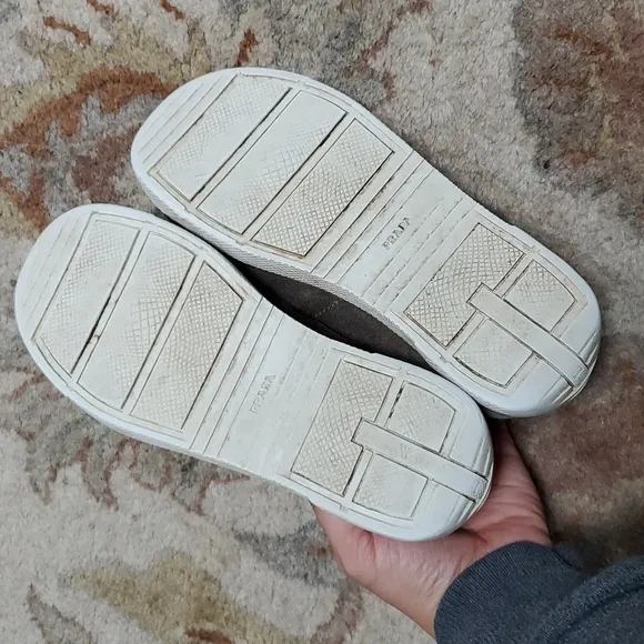 Prada suede velcro boy shoes