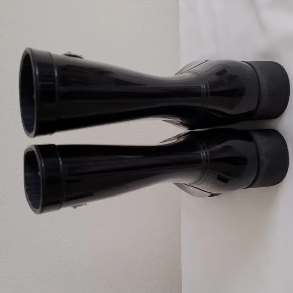 Prada Women's Black logo rain Rubber Boots Size 39/ US 9
