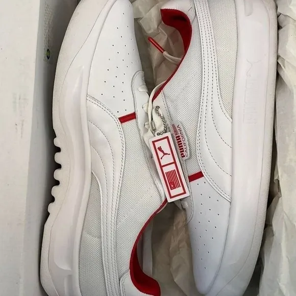 Puma California TMC Nipsey Hussle‎ White Red Sneakers Casual Shoes Size 10