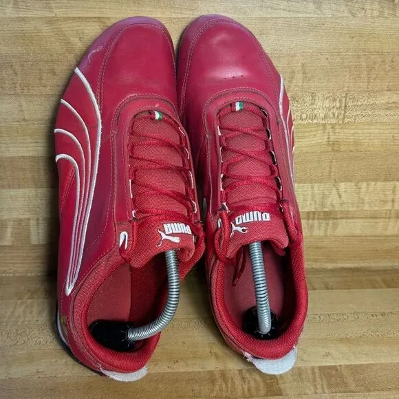 Puma Drift Cat 4 SF Ferrari Leather Red/White Mens  Size 10.5 Shoes Sneakers