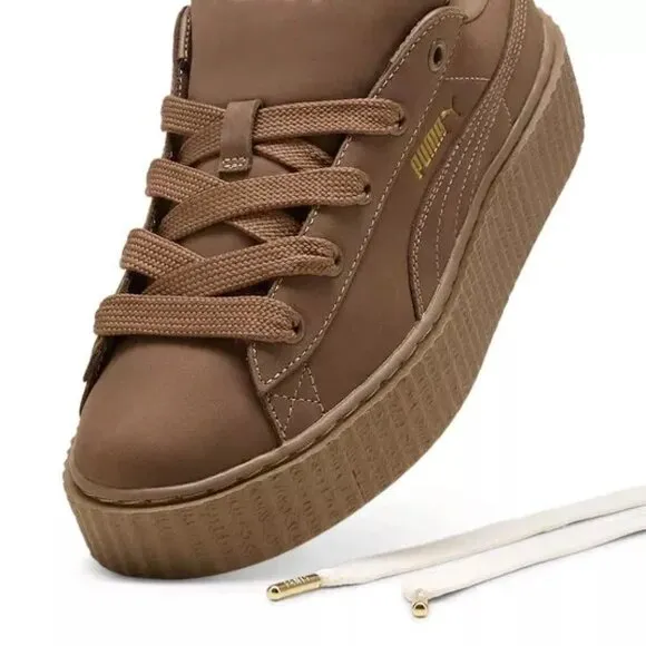 Puma Fenty x Creeper Phatty Brown Womens Casual Shoes 399865-01 NEW Multi Sz