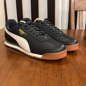 Puma Roma Basic Shoes Sneakers new 369571 37 Parisian Night Blue Mens Size 10