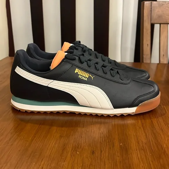 Puma Roma Basic Shoes Sneakers new 369571 37 Parisian Night Blue Mens Size 10