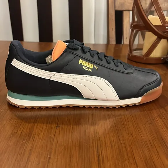 Puma Roma Basic Shoes Sneakers new 369571 37 Parisian Night Blue Mens Size 10