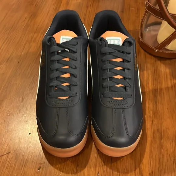Puma Roma Basic Shoes Sneakers new 369571 37 Parisian Night Blue Mens Size 10