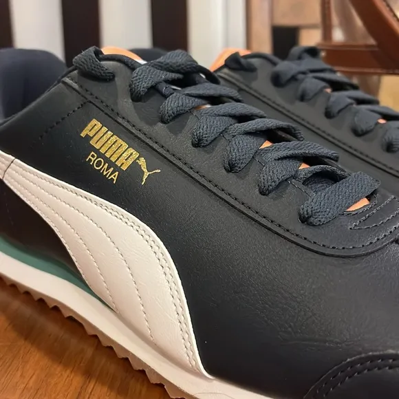 Puma Roma Basic Shoes Sneakers new 369571 37 Parisian Night Blue Mens Size 10