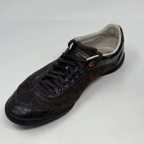 Puma Rudolph Dassler Sneakers Mens 10 Brown Gold Suede Leather Preppy Shoes
