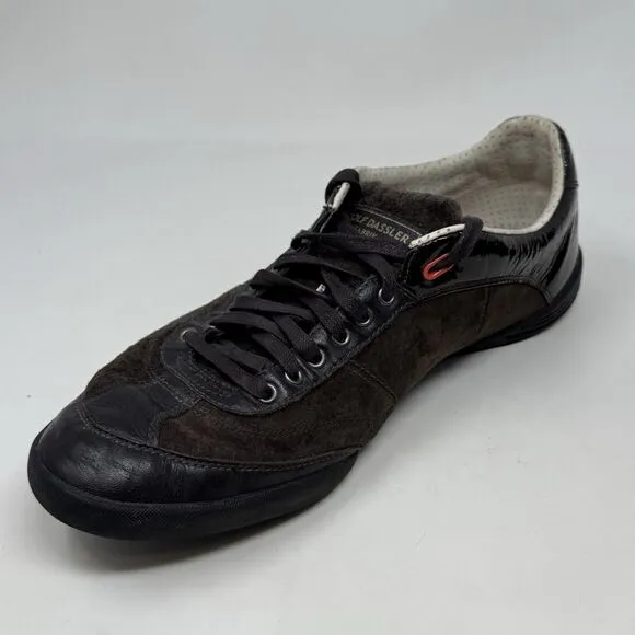 Puma Rudolph Dassler Sneakers Mens 10 Brown Gold Suede Leather Preppy Shoes