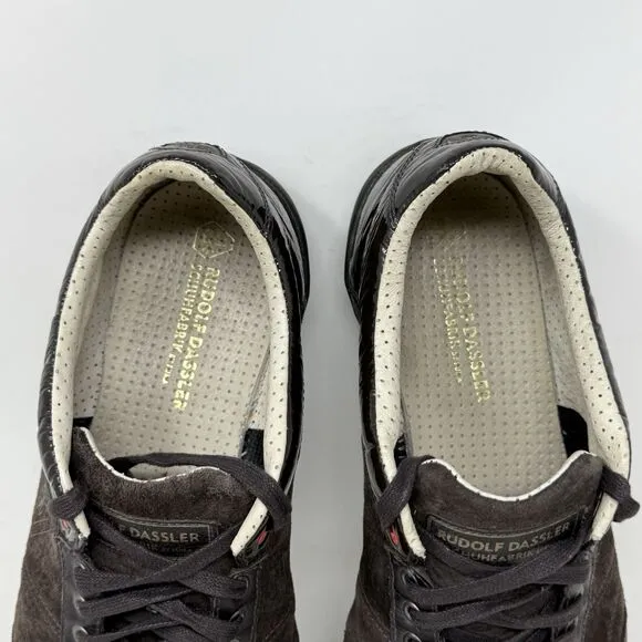 Puma Rudolph Dassler Sneakers Mens 10 Brown Gold Suede Leather Preppy Shoes