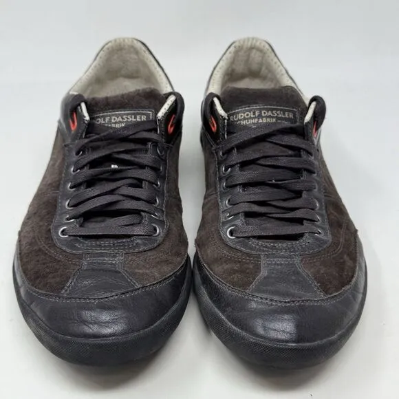 Puma Rudolph Dassler Sneakers Mens 10 Brown Gold Suede Leather Preppy Shoes