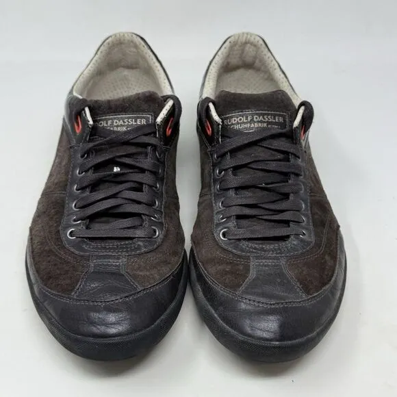 Puma Rudolph Dassler Sneakers Mens 10 Brown Gold Suede Leather Preppy Shoes