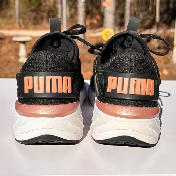 PUMA Sneakers Amare Black / Rose Gold Women's Running Shoes Size 8.5 US