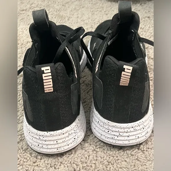 Puma Softfoam Contempt Demi Mesh women’s size 9 black &amp; white running shoes