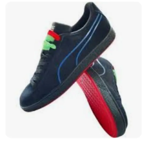 Puma Suede Hypnotic Lace Up Youth Boys Black Sneakers Casual Shoes