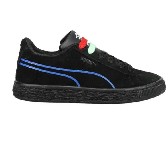 Puma Suede Hypnotic Lace Up Youth Boys Black Sneakers Casual Shoes