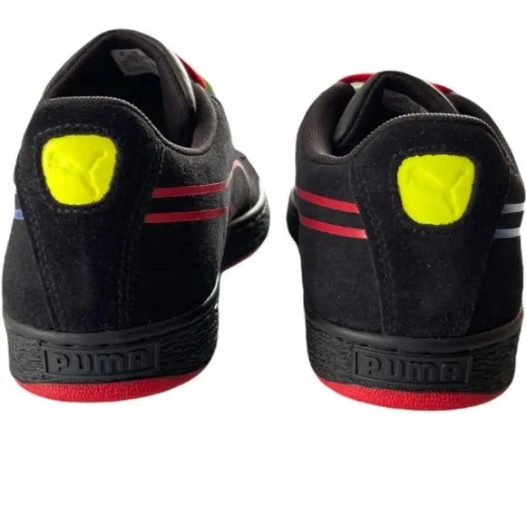 Puma Suede Hypnotic Lace Up Youth Boys Black Sneakers Casual Shoes