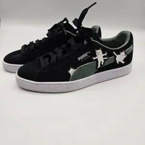 Puma x RIPNDIP Sneaker Shoes Men's Size 8 Cat Character Black Suede 393872-01